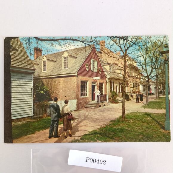 Margaret Hunter Shop Golden Ball Colonial Williamsburg Virginia 1960s Postcard - Picture 1 of 2